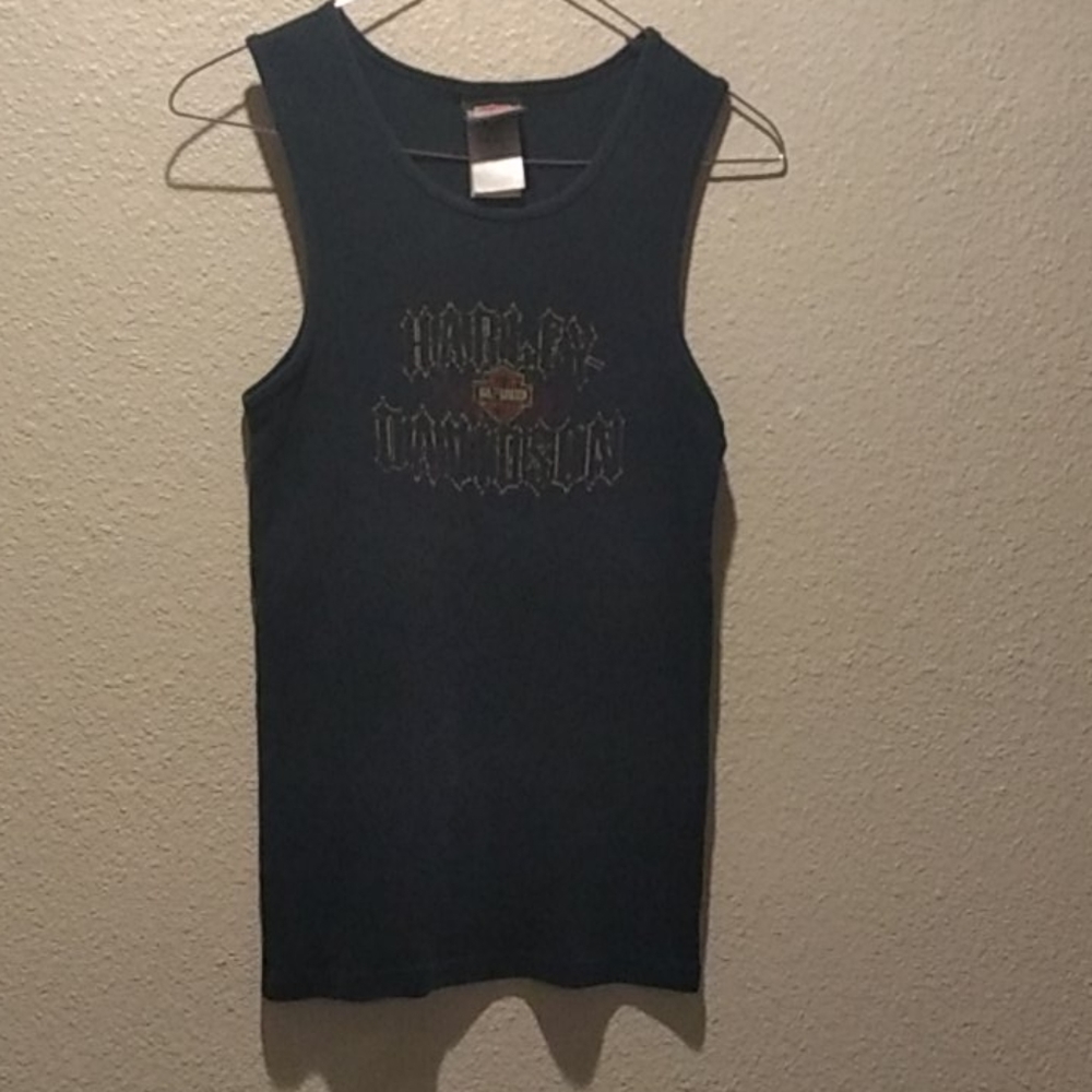 Women black Harley Davidson medium tank top